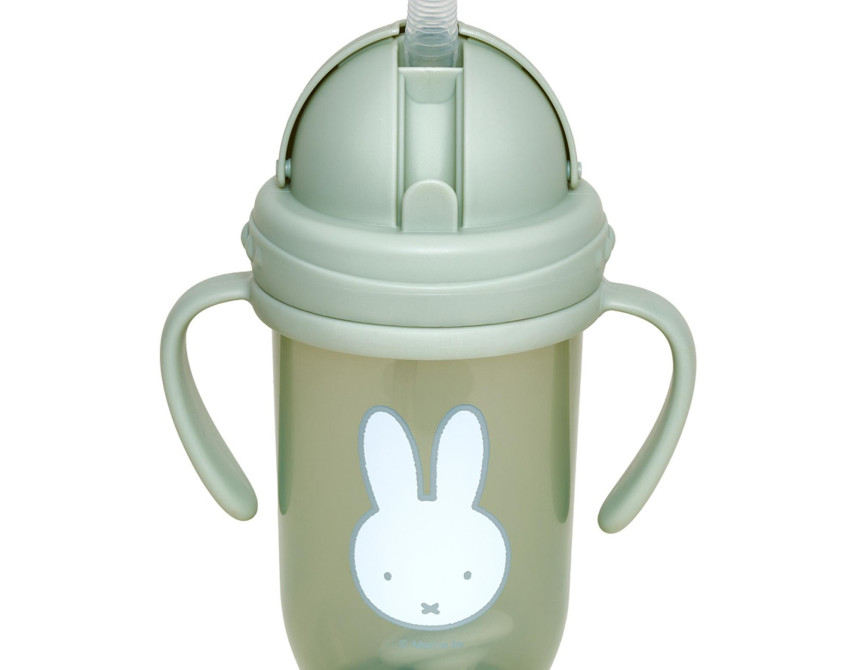 Παγούρι με Χερούλια και Καλαμάκι 260ml Miffy Green KOKO
