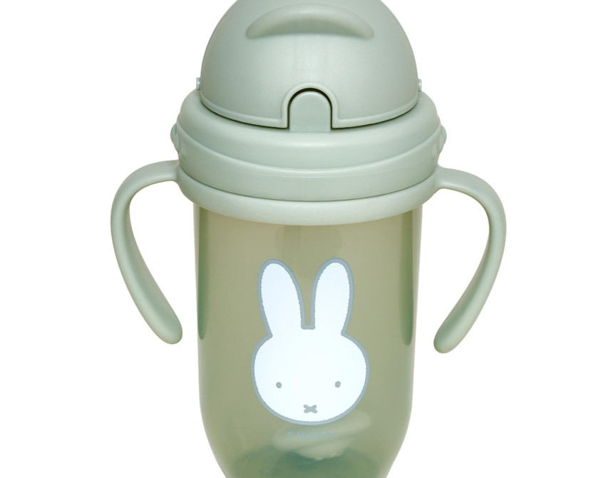 Παγούρι με Χερούλια και Καλαμάκι 260ml Miffy Green KOKO