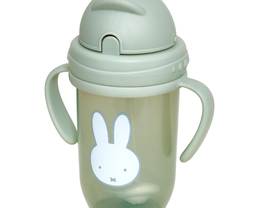 Παγούρι με Χερούλια και Καλαμάκι 260ml Miffy Green KOKO