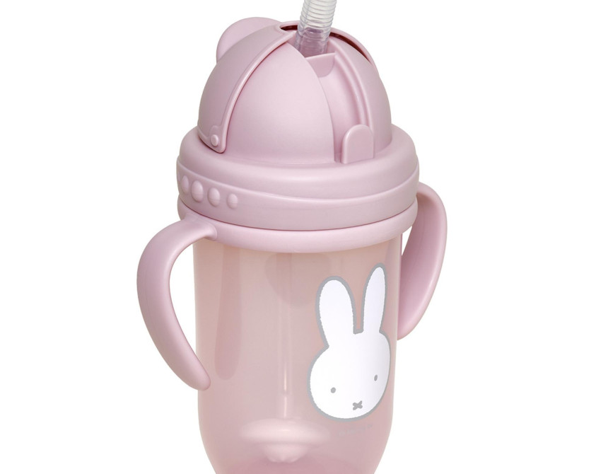 Παγούρι με Χερούλια και Καλαμάκι 260ml Miffy Pink KOKO