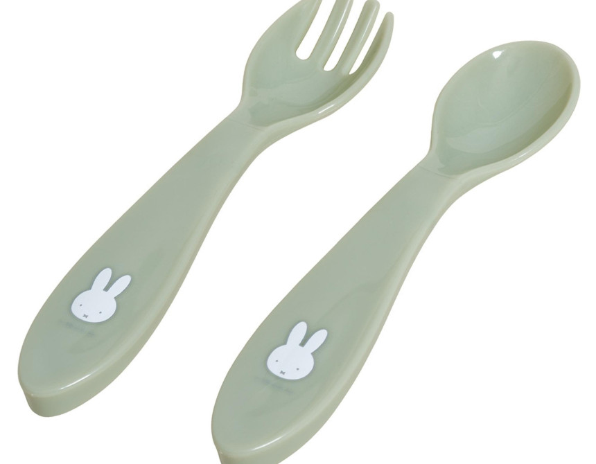 Σετ Κουταλάκι και Πηρούνι 16 cm Miffy Green KOKO