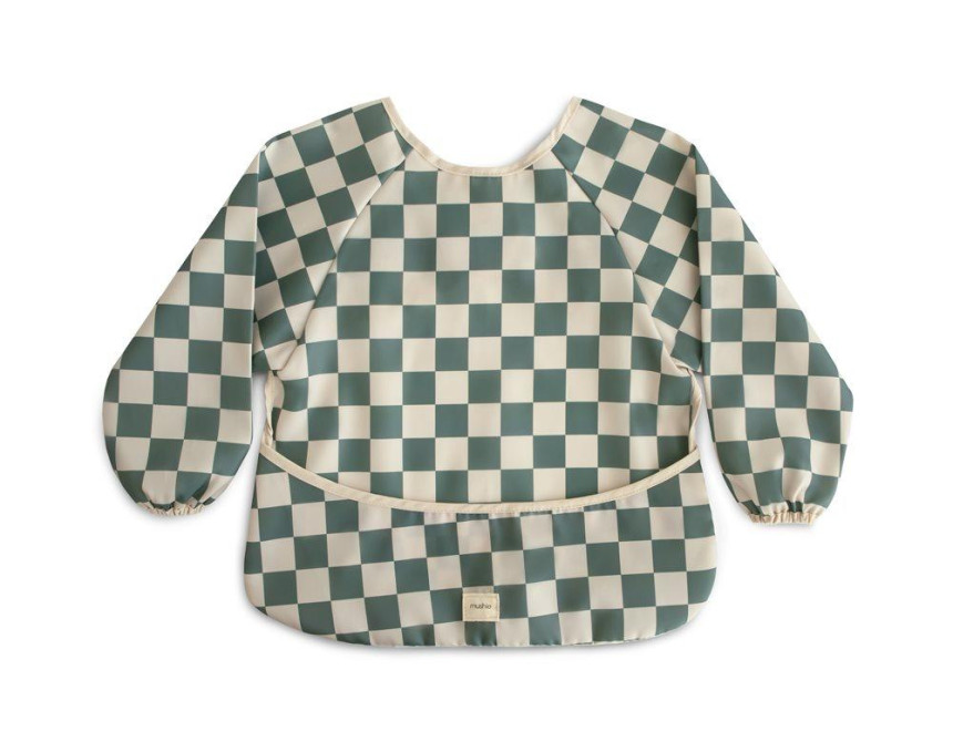Σαλιάρα με Μανίκια Olive Check - Mushie