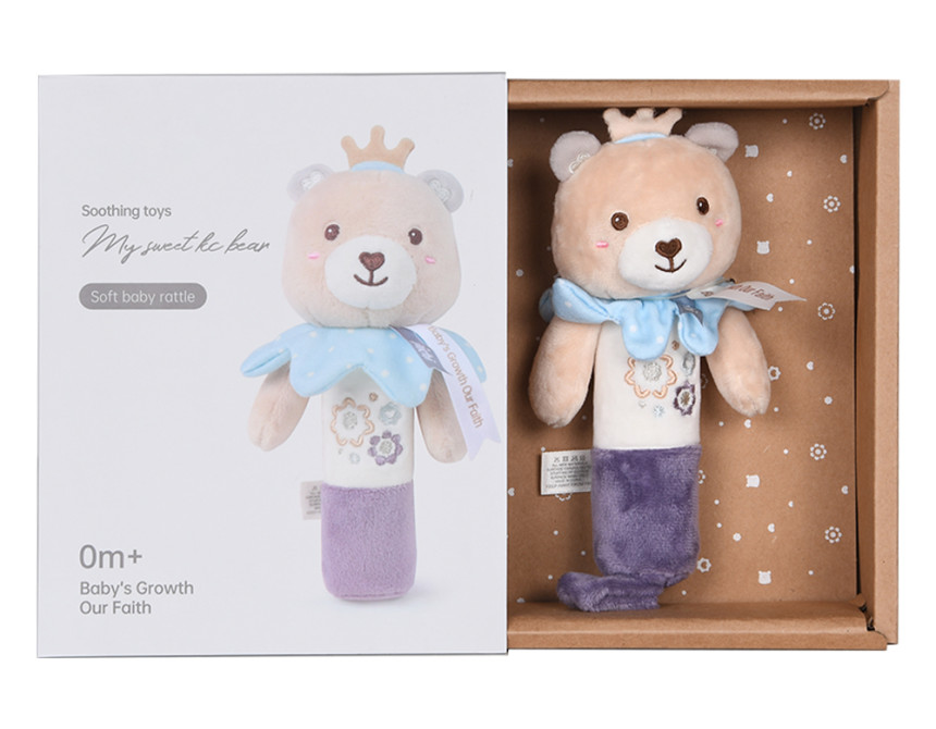 ΜΑΛΑΚΗ TEDDY FLOWER  RATTLE