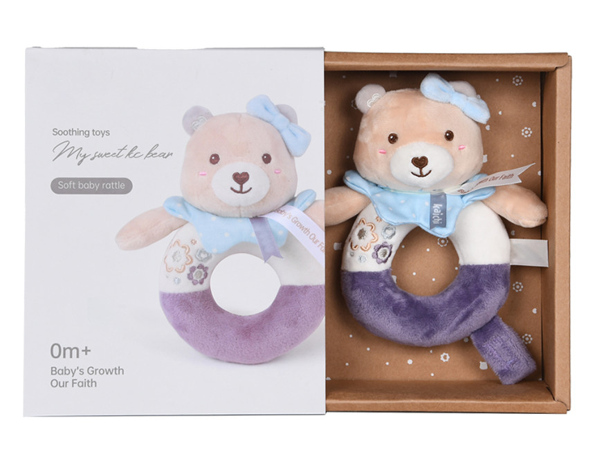 ΜΑΛΑΚΗ TEDDY FLOWER  RATTLE RING
