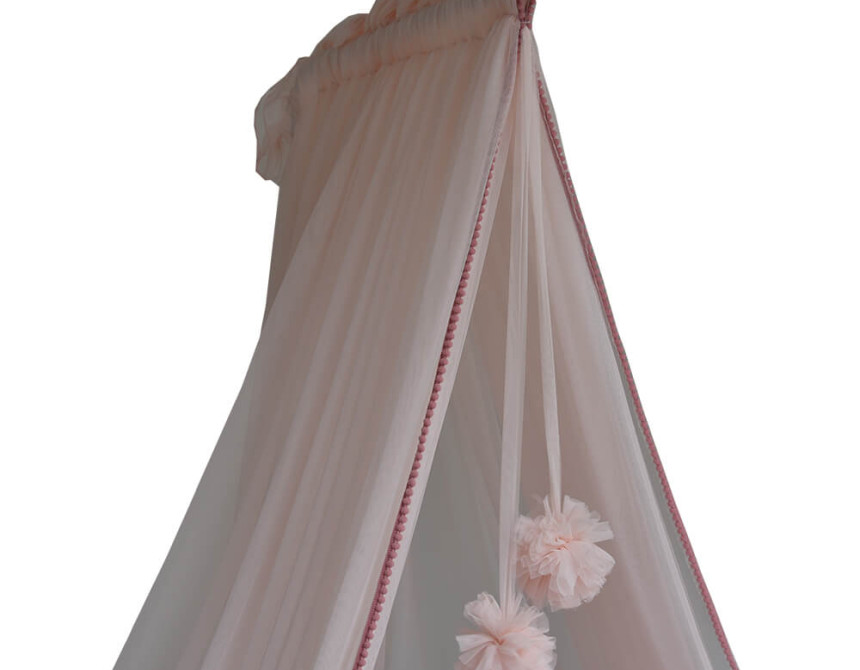 ΚΟΥΝΟΥΠΙΕΡΑ ΚΡΕΒΑΤΙΟΥ ΜΕ POM-POM PINK