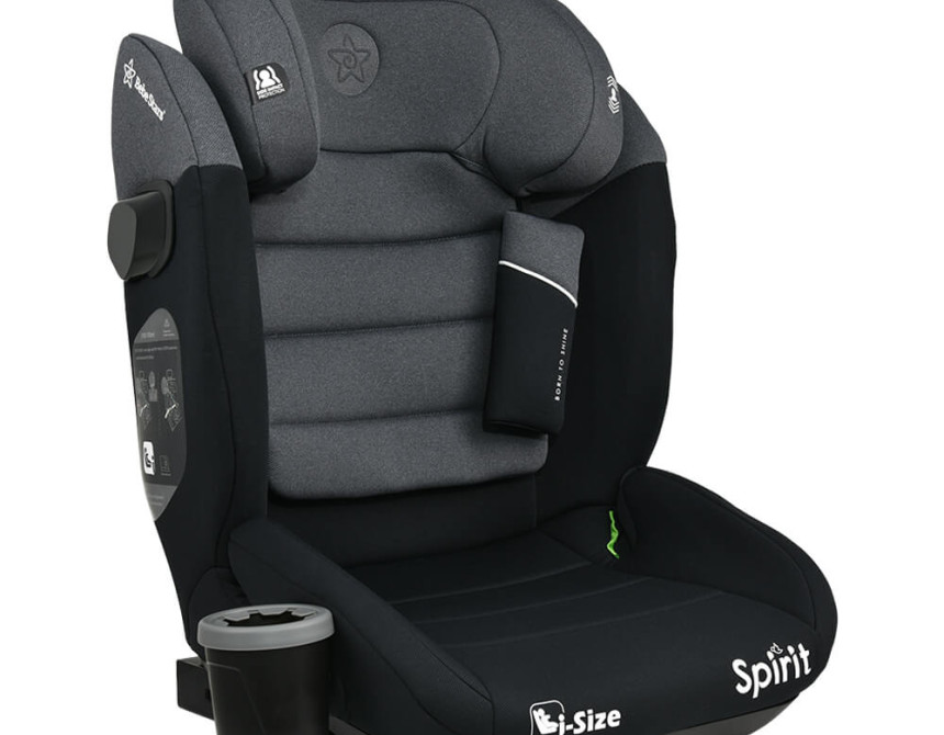 ΚΑΘΙΣΜΑ ΑΥΤΟΚΙΝΗΤΟΥ SPIRIT ISOFIX I-SIZE 100-150cm STEEL GREY