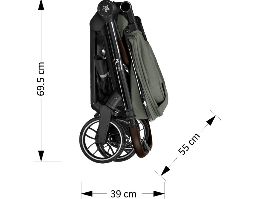 ΠΟΛΥΚΑΡΟΤΣΙ MIRAGE 2 IN 1 OLIVE