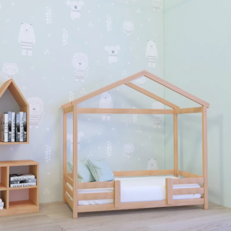Κρεβάτι Montessori HOME – Μασίφ Φυσικό Ξύλο Οξιάς – για Στρώμα 70x140 cm