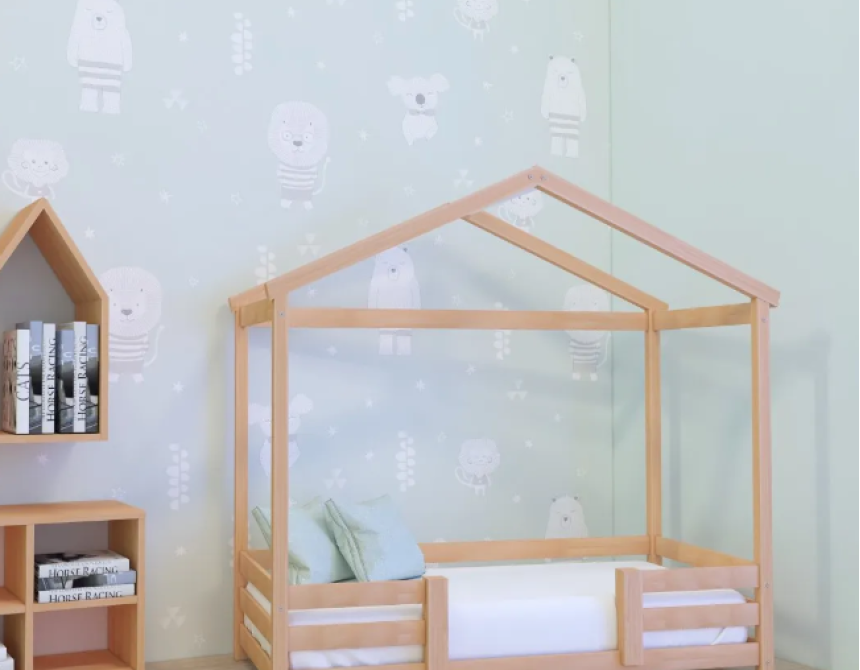Κρεβάτι Montessori HOME – Μασίφ Φυσικό Ξύλο Οξιάς – για Στρώμα 70x140 cm