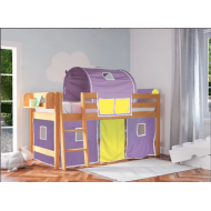 Υπερυψωμένο παιδικό κρεβάτι smart plus φυσικό οξιά για στρώμα 90x200
