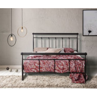 Μεταλλικό κρεβάτι No 33 για στρώμα 150x200cm 385-215-469 μαύρο σαγρέ