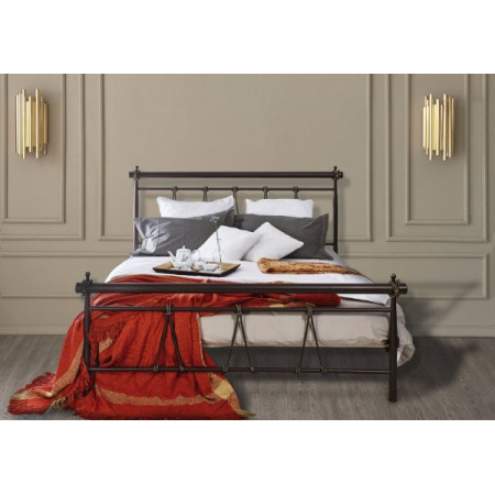 Μεταλλικό κρεβάτι No 34 για στρώμα 150x200cm 811-225-641 σκουριά-χρυσό