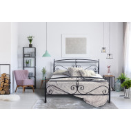 Μεταλλικό κρεβάτι No 66 για στρώμα 150x200cm 328-150-408 μαύρο