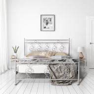 Μεταλλικό κρεβάτι No 66 για στρώμα 150x200cm 817-178-721 ασημί