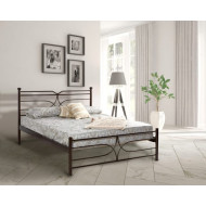 Μεταλλικό κρεβάτι No 10 για στρώμα 150x200cm 284-084-274 χαλκόμαυρο