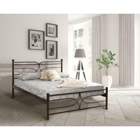 Μεταλλικό κρεβάτι No 10 για στρώμα 150x200cm 284-084-274 χαλκόμαυρο