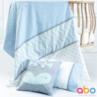 Σετ παπλωματοθήκη-μαξιλαροθήκη Fox μπλε m.8065.500 abo