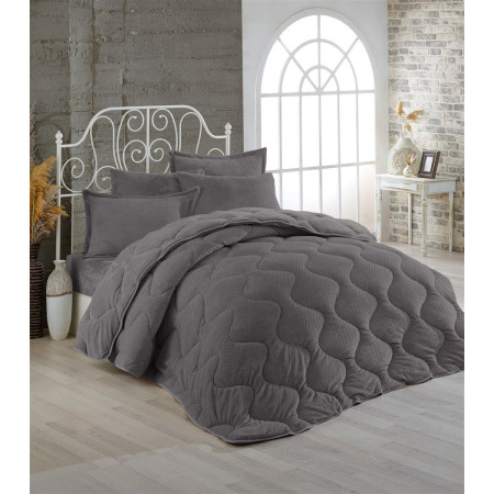 Κουβερτοπάπλωμα γούνα-fleece 680 gsm 1920 grey C04 160X220 polyester