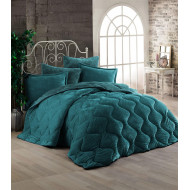 Κουβερτοπάπλωμα γούνα-fleece 680 gsm 1920 petrol C13 160X220 polyester