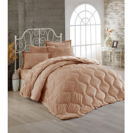 Κουβερτοπάπλωμα γούνα-fleece 680 gsm 1920 caramel C17 160X220 polyester