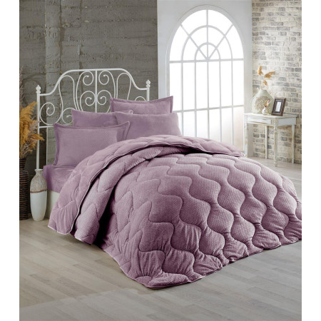 Κουβερτοπάπλωμα γούνα-fleece 680 gsm 1920 lila C19 160X220 polyester