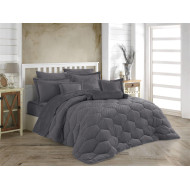 Κουβερτοπάπλωμα γούνα-fleece 680 gsm 1910 grey H04 160X220 polyester