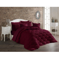 Κουβερτοπάπλωμα γούνα-fleece 680 gsm 1910 bordeaux H08 160X220 polyester