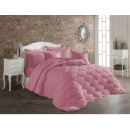 Κουβερτοπάπλωμα γούνα-fleece 680 gsm 1910 pink H12 160X220 polyester