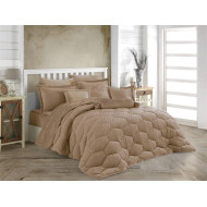 Κουβερτοπάπλωμα γούνα-fleece 680 gsm 1910 caramel H17 160X220 polyester