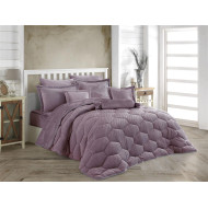 Κουβερτοπάπλωμα γούνα-fleece 680 gsm 1910 lila H19 160X220 polyester