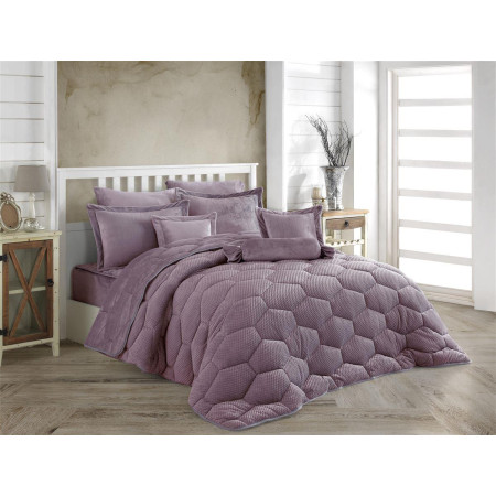 Κουβερτοπάπλωμα γούνα-fleece 680 gsm 1910 lila H19 160X220 polyester