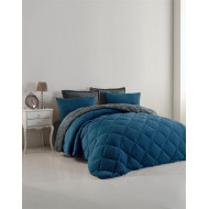 Κουβερτοπάπλωμα γούνα-sherpa 750 gsm 1860 dark blue B18 160X220 polyester