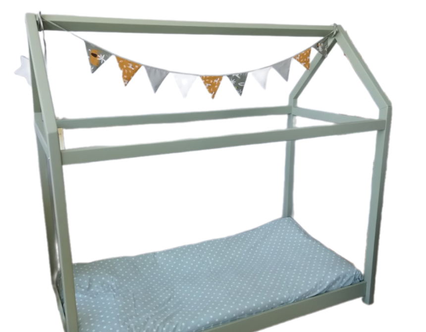 Κρεβάτι montessori green house για στρώμα 80x170cm