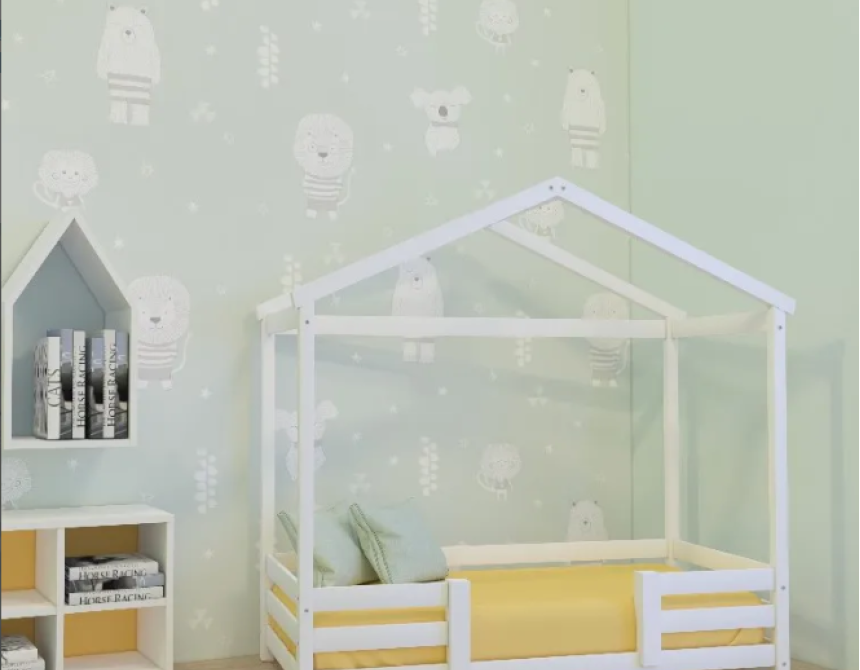 Κρεβάτι μοντεσσόρι home λευκό οξιά για στρώμα 70x140cm 