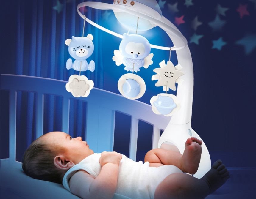 3 IN 1 PROJECTOR MUSICAL MOBILE (BLUE)
