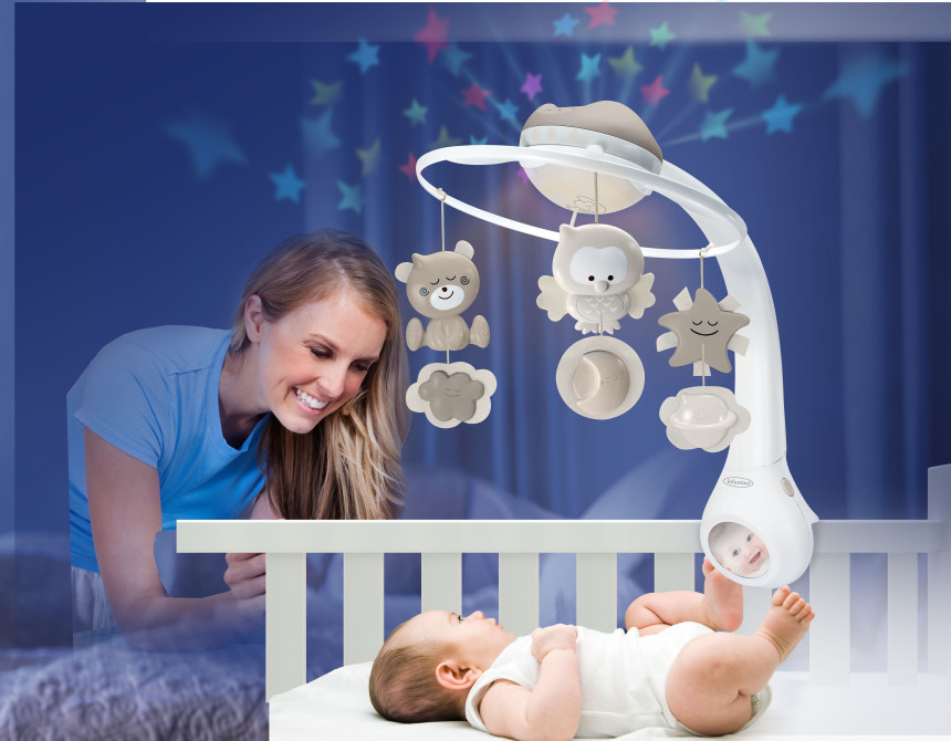 3 IN 1 PROJECTOR MUSICAL MOBILE (ECRU)