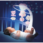 3 IN 1 PROJECTOR MUSICAL MOBILE (PINK)