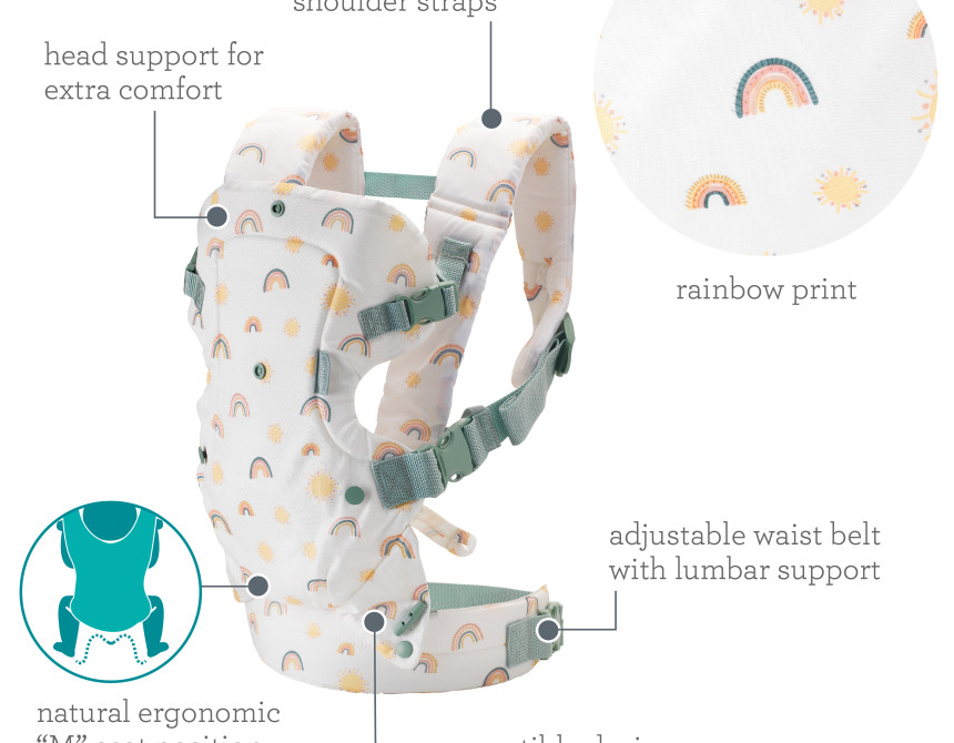FLIP 4-IN-1 CONVERTIBLE CARRIER RAINBOW