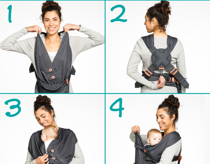 HUG & CUDDLE ADJUSTABLE HYBRID WRAP CARRIER