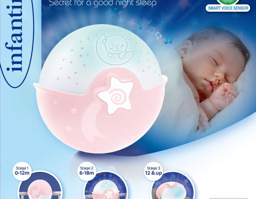 WOM SOOTHING LIGHT & PROJECTOR (PINK)