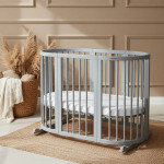 Κούνια μωρού SMART BED 9 in 1 Γκρι (Round)