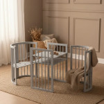 Κούνια μωρού SMART BED 9 in 1 Γκρι (Round)