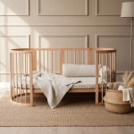 Κούνια μωρού SMART BED 9 in 1 Φυσικο ξυλο (Oval)