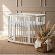 Κούνια μωρού SMART BED 9 in 1 Λευκο (Oval)