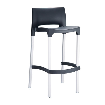 Gio* Barstool Black 75cm Alu PL