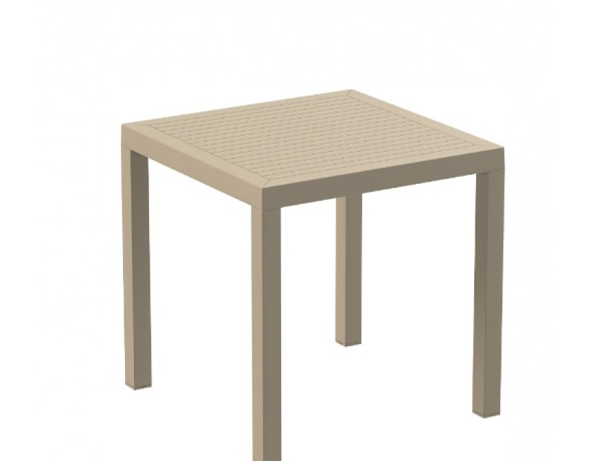 Ares/T80x80xh.75cm* Table Taupe PL