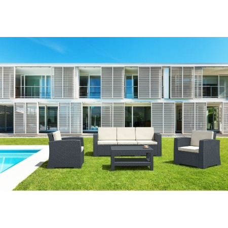 Monaco/ST Dark Grey 92x57xh.45cm* Table