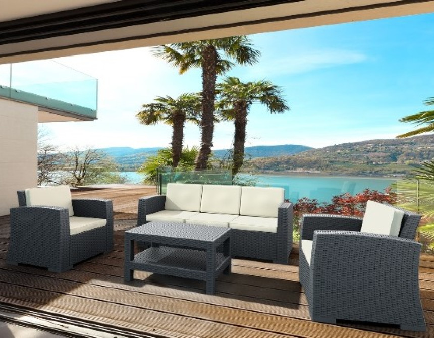 Monaco/ST Dark Grey 92x57xh.45cm* Table