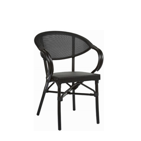 Paris/P-alu Black Armchair