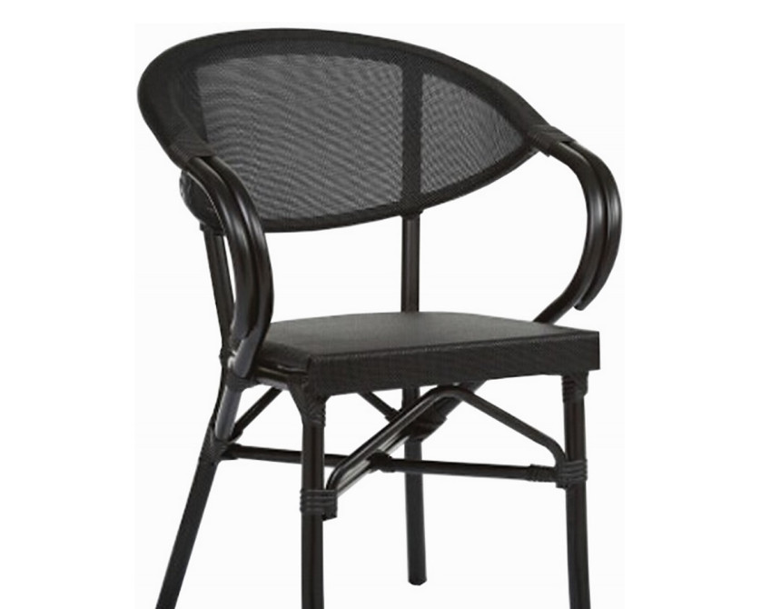 Paris/P-alu Black Armchair